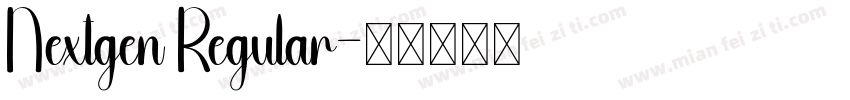 Nextgen Regular字体转换